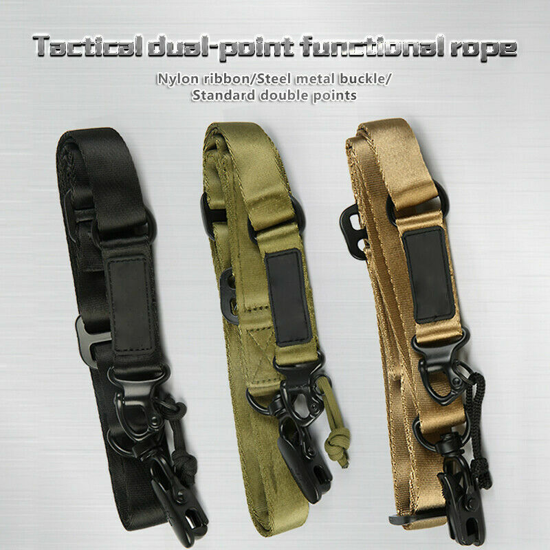 Tactical Gun Sling 2 Point Metal Gun Strap Airsoft Shooting Hunting Accessories