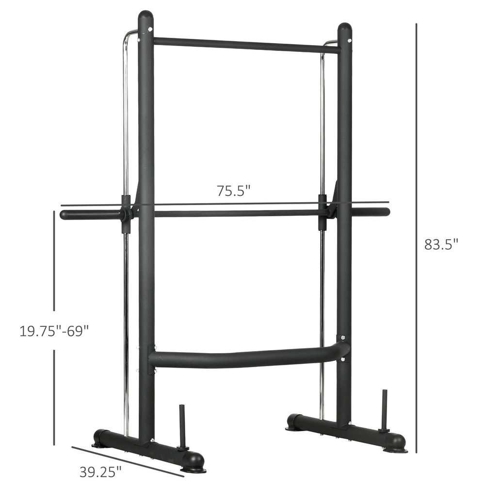 Adjustable Squat Rack with Pull Up Bar Barbell Bench Press Weight Lifting Rack