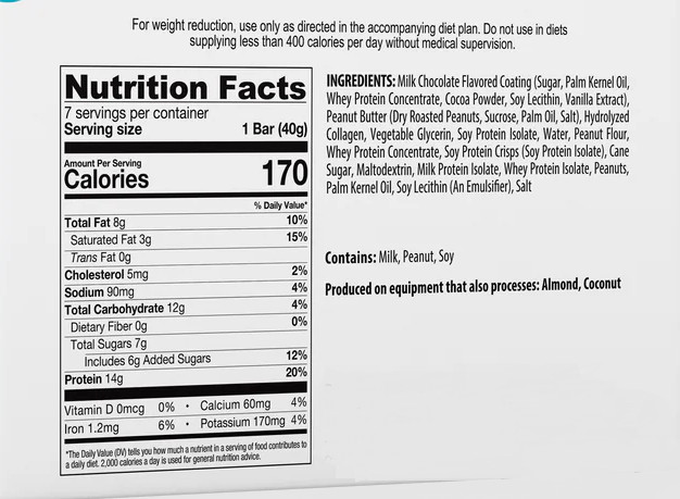 Fit Wise Peanut Butter Layer Bar - Ideal Protein Compatible
