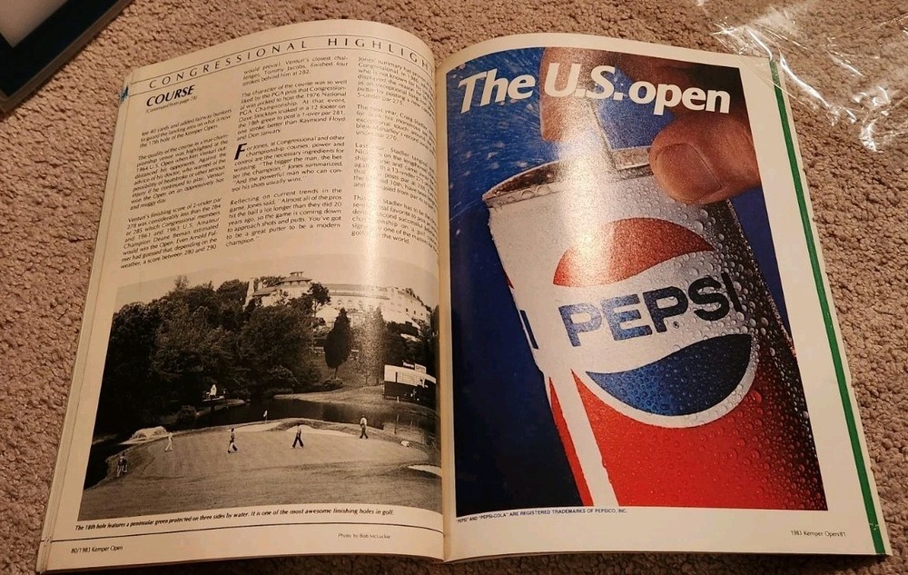 1983 Kemper Open Program + Daily Pairing Sheet For Final Fred Couples First Win