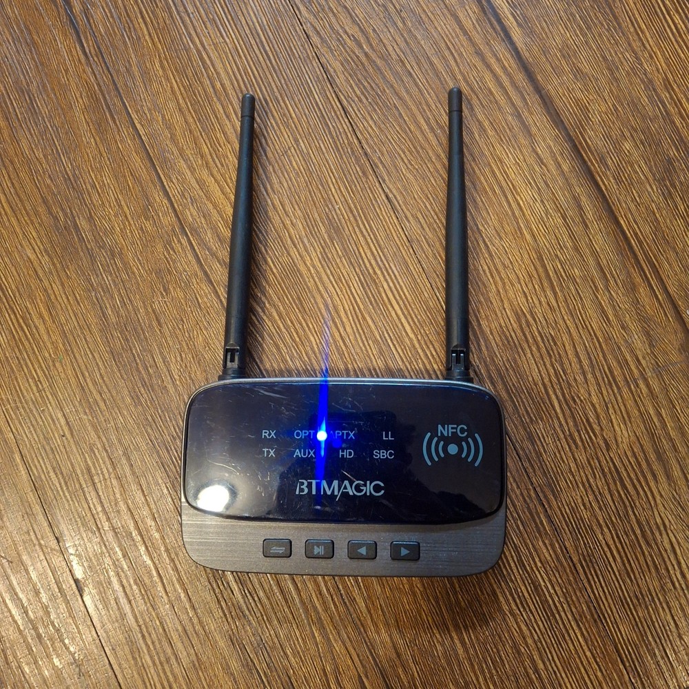 BTMAGIC BLUETOOTH 5.0 TRANSMITTER STEREO AUDIO NFC ADAPTER HI-FI WIRELESS  APTX