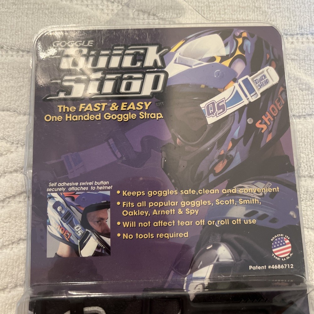 Quick Strap Goggle Straps One Hand Use New