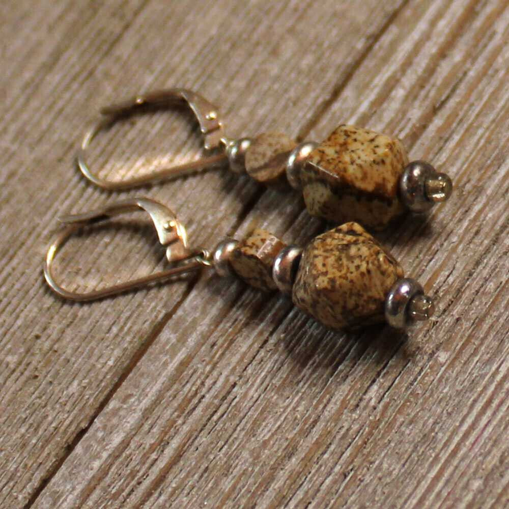 Picture Jasper Earrings
