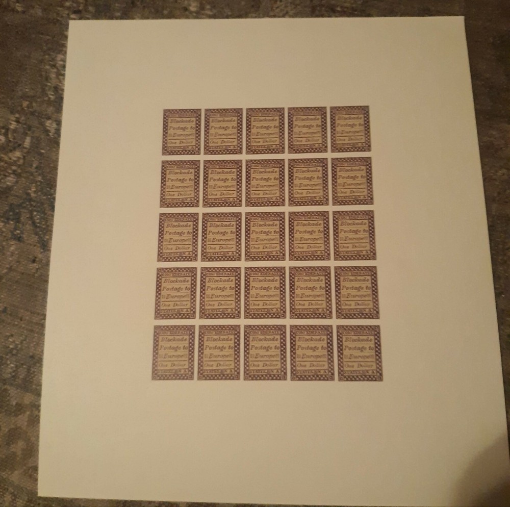 Confederate Facsimile Lithograph Reproduction Sheets 7 Different