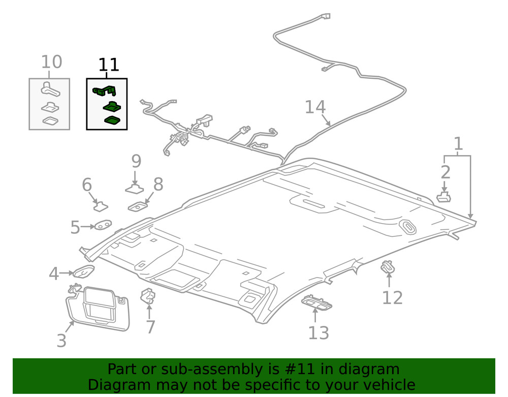 Genuine GM Dark Gray Communication Interface Module Microphone 84793092