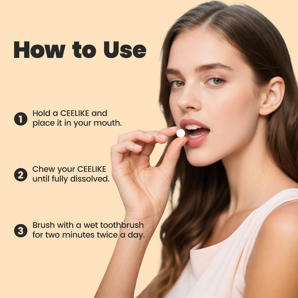 CEELIKE 7.5% nHAP Toothpaste & 5% nHAP Solid Toothpaste - 4.23 oz + 62 Tablets