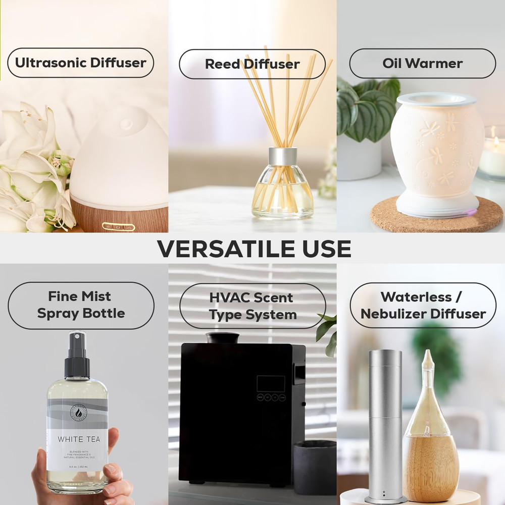 Aroma Country White Tea Diffuser Oil - Luxury Essential Oils for Diffuser Refill