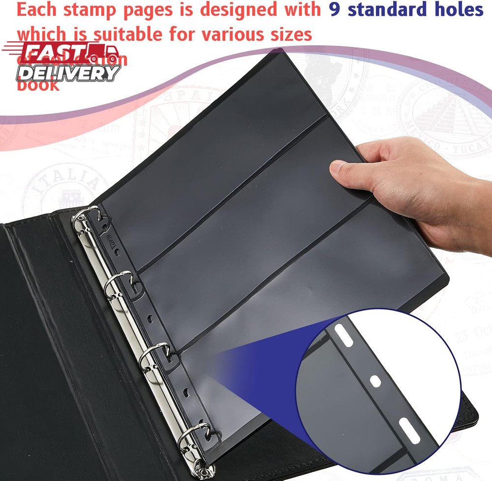 20 Sheet Stamp Pages for Stamp Album Binder 1/2/3/4 Pockets Collectors Postage C