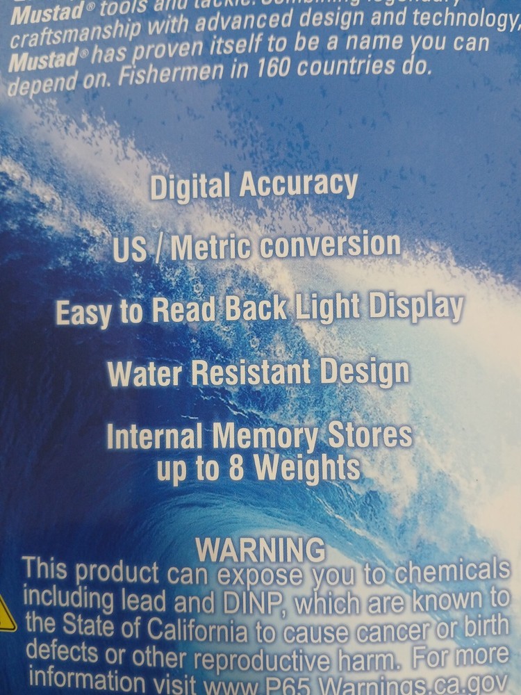 MUSTAD PRECISION DIGITAL SCALE 50LB Water Resistant. Nice!