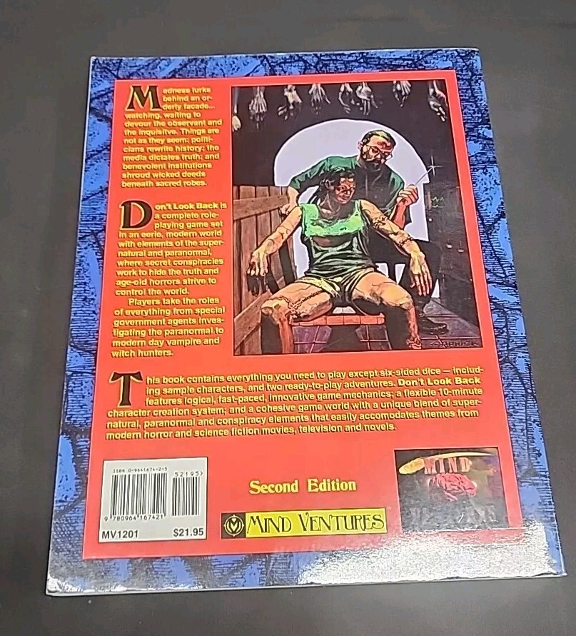 Don’t Look Back Terror Is Never Far Behind Mind Ventures RPG Sourcebook 2nd Edit