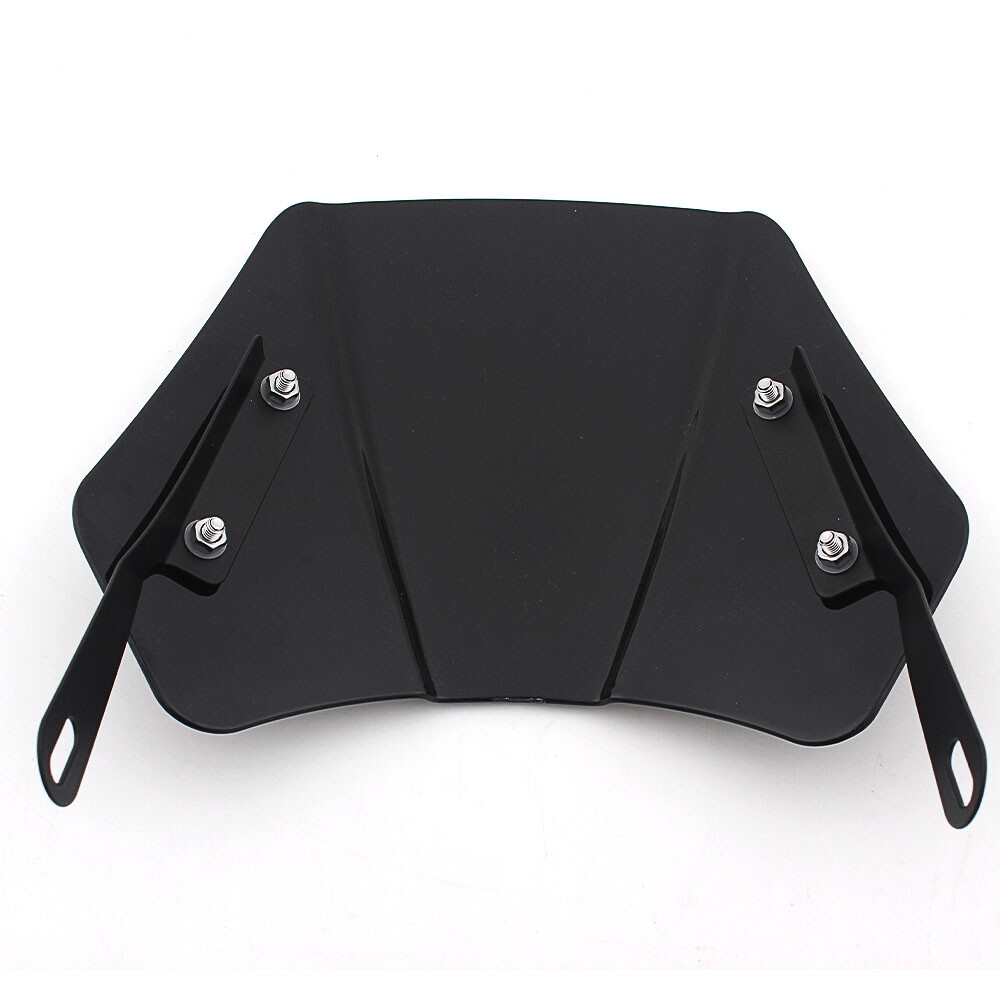 5"-7" Motorcycle Black Universal Headlight Fairing Windshield Windscreen Shield