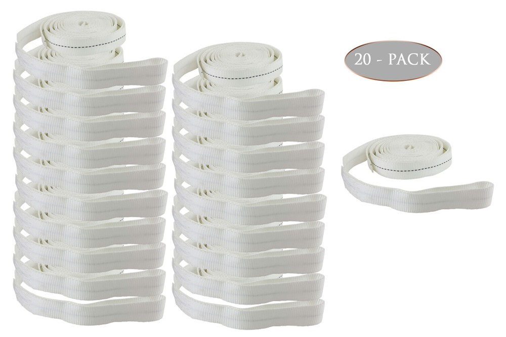 (20 Pack) 1" X 15 Ft Strap with 6" Loop on one end other end plain