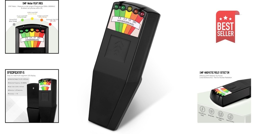 Advanced Handheld EMF Meter for Detecting Ghosts - Measures High-Level Fields