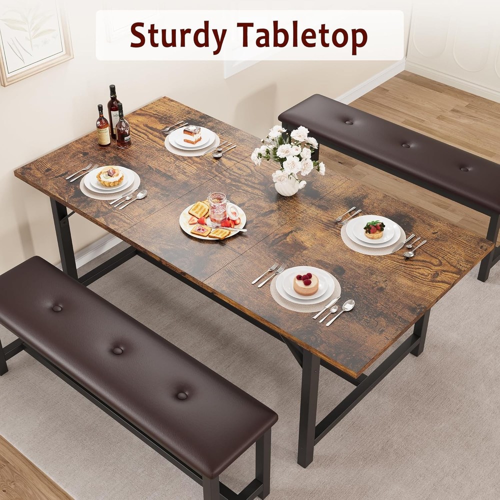 Dining Table Set 3 Piece Extendable Kitchen Table Set Rectangle Kitchen Table