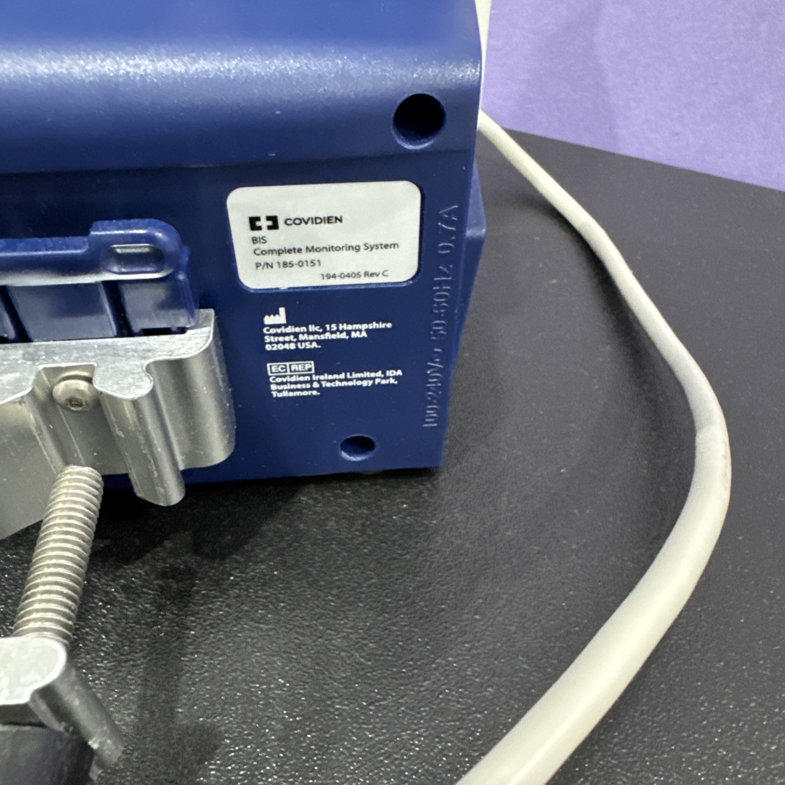 2020 Covidien BIS Monitoring System 185-0151 Bis Loc 4Ch Module Cable 39067