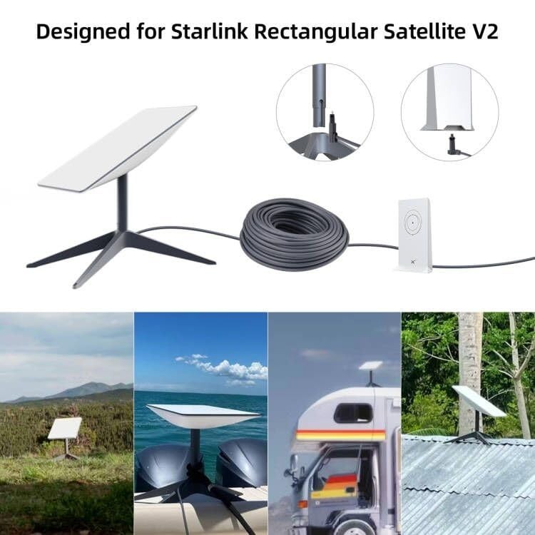 Starlink Rectangular Satellite V2 75 Ft Cable