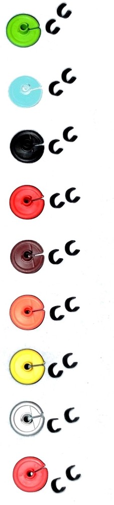 CLAMP ON - KISSER BUTTON - 2 PACK  - ARCHERY COMPOUND BOW BOWSTRING ANCHOR POINT