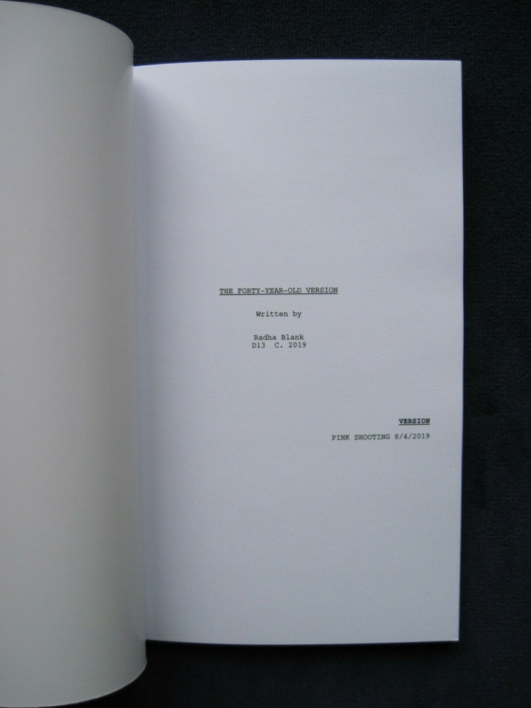 THE FORTY-YEAR-OLD VERSION - OSCAR CONSIDERATION SCRIPT - PB, 1st Edition