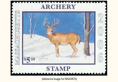 D2K Massachusetts Archery Stamp 2006 $5.10