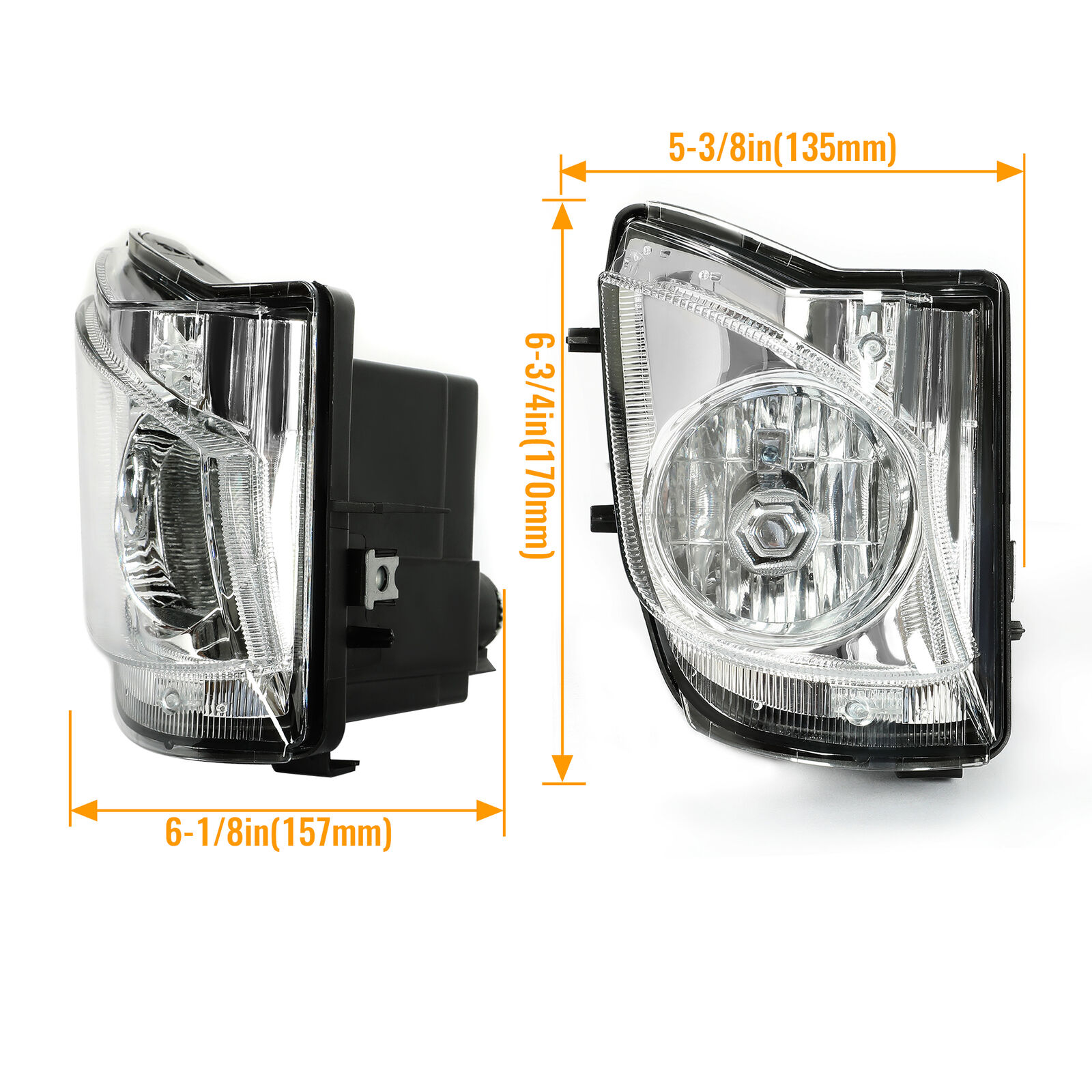 Pair Fog Lights For 2006-2010 Lexus IS250 IS350 Clear Lens Bumper Lamp HB4 Bulbs