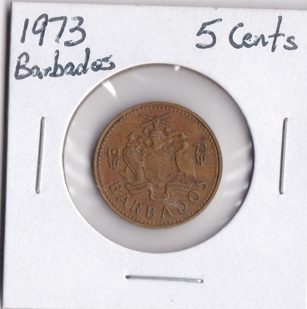 1973 Barbados 5 Cents