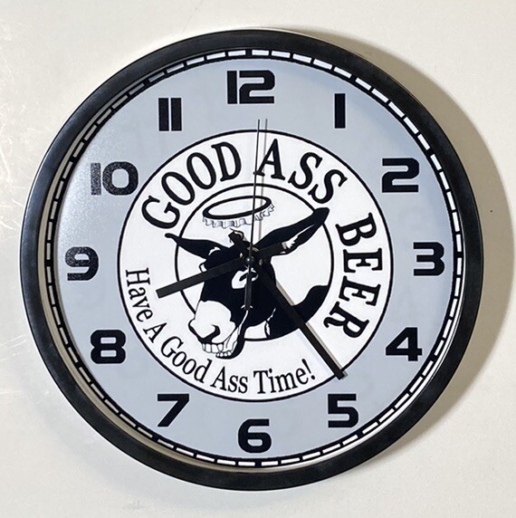 Good Ass Beer Logo Battery Wall Clock
