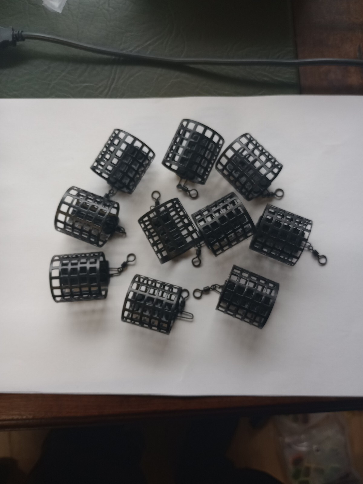 10 x Carp Coarse Match Barbel Fishing Cage Metal swivel Feeders 20g