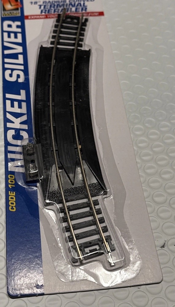 Life-Like 18'' Curved Terminal Rerailer Code 100 Nickel Silver - Model Train