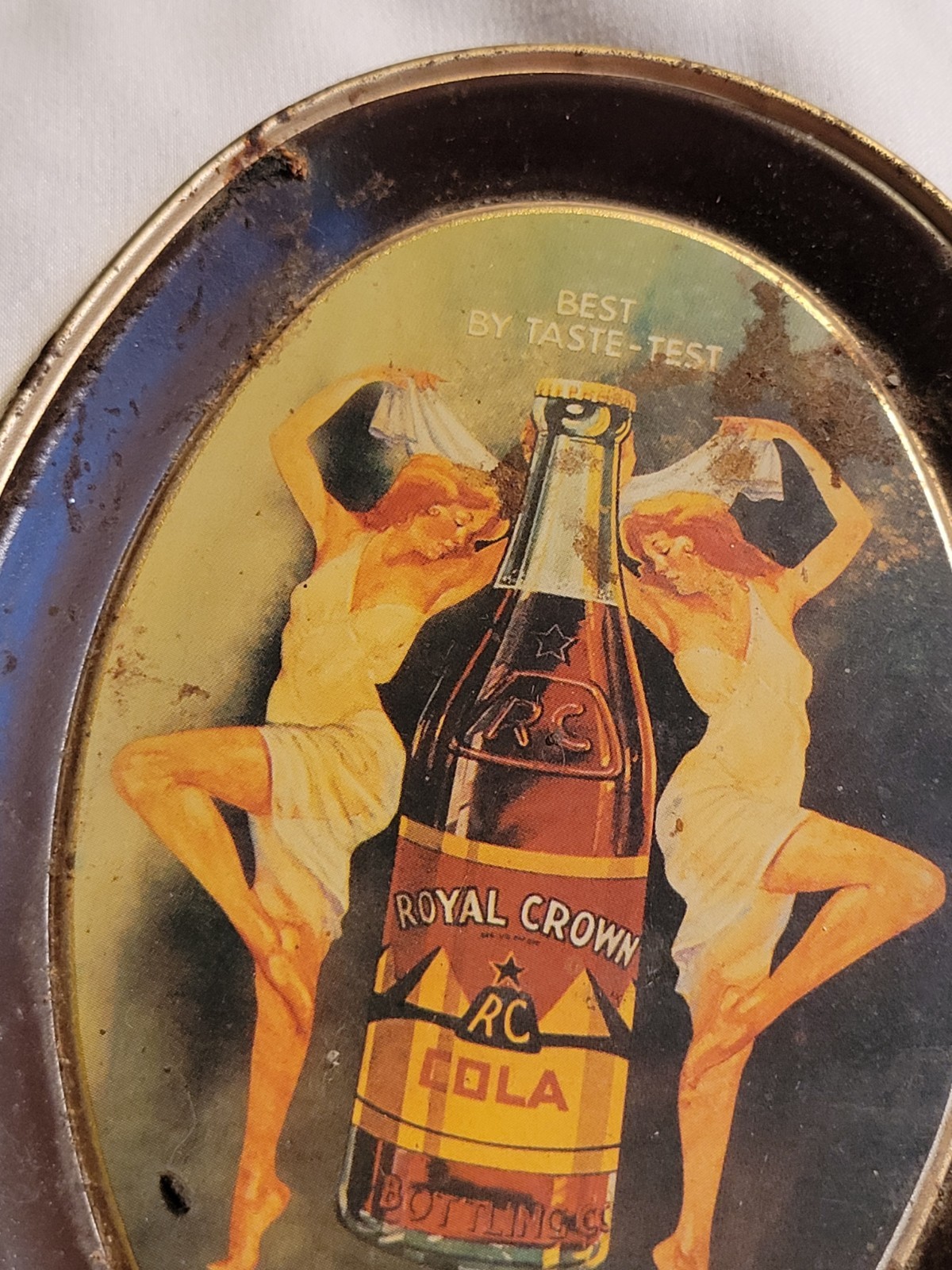 RC Royal Crown RC Cola Metal Serving Tray Dancing Ladies Fabcraft Inc. NJ USA