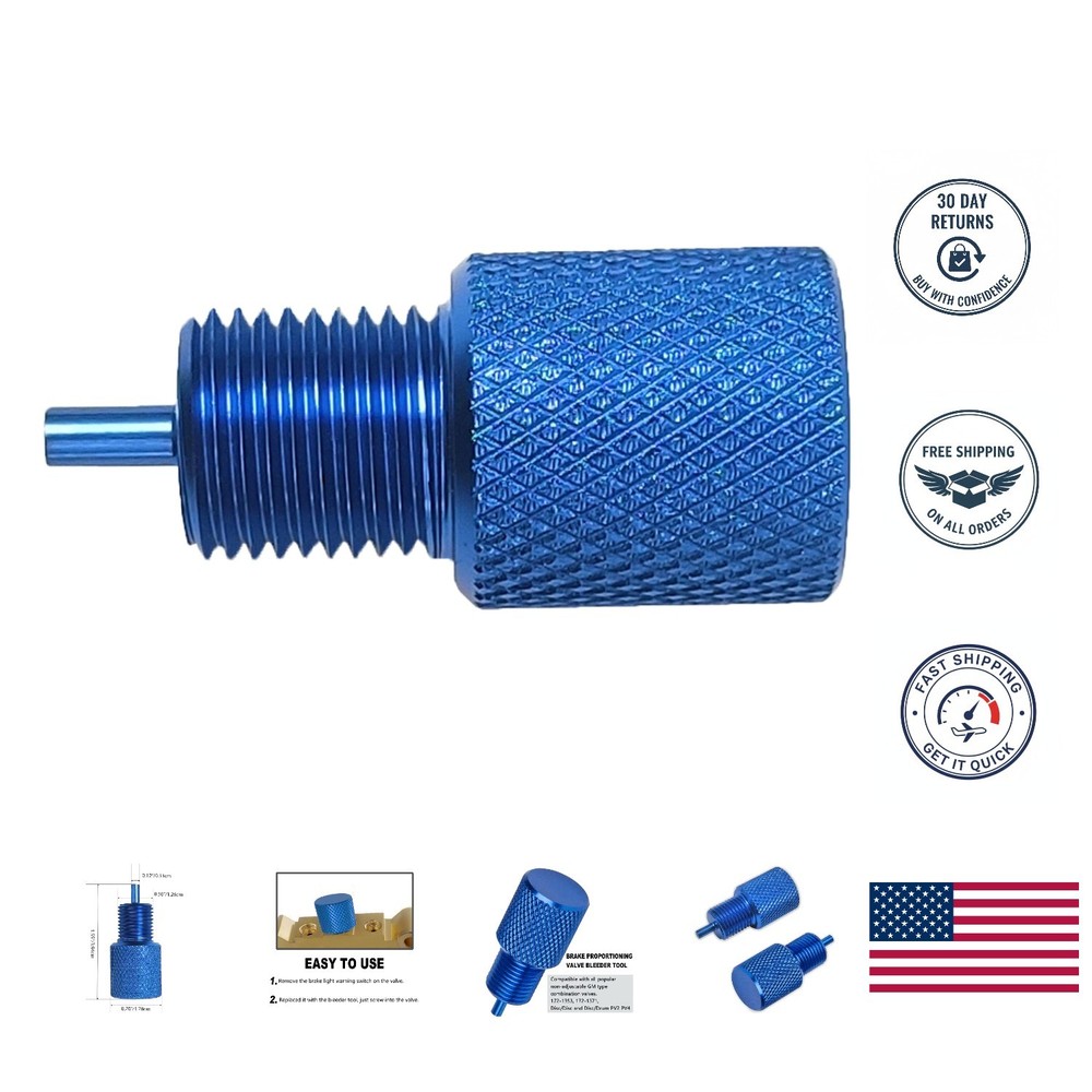 Lightweight Brake Bleeder Tool with Locking Valve - Compatible with GM Models