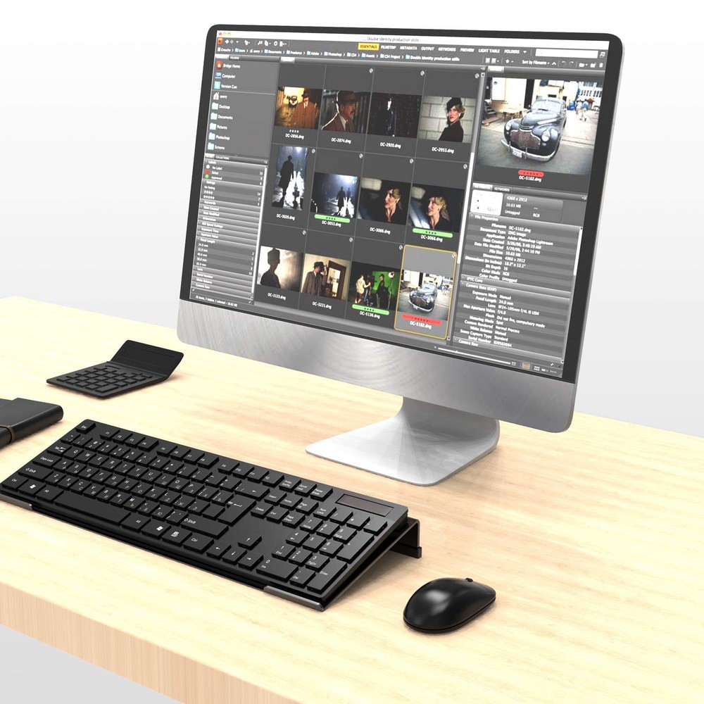 Acrylic Tilted Computer Keyboard Stand for Ergonomic Typing, Keyboard Tray Ho...