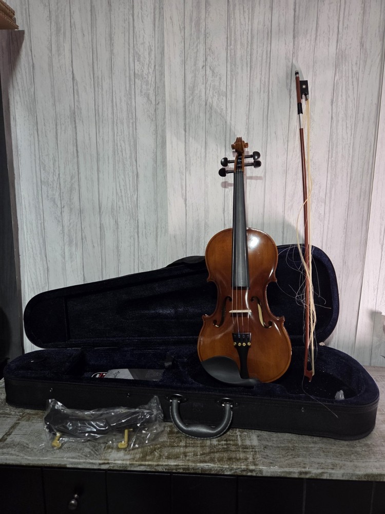 Pyle Solid Wood Violin Stringed Instrument-Student Grade Violin w/ Accessory Kit