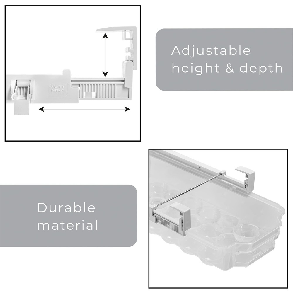 Design Adjustable Sliding Pull Out Egg Drawer - Holds 18 Eggs - BPA - Fridge ...