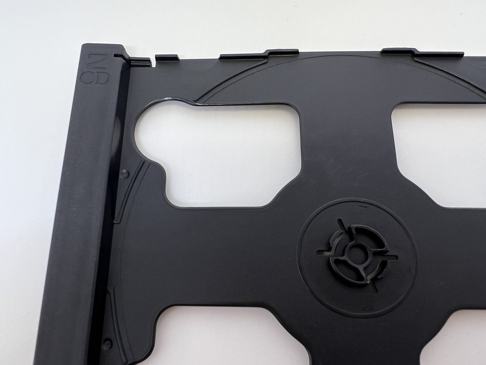 400 NEW DOUBLE 2CD POLY FLIPPER TRAY, BLACK, PP-MS-FT-B