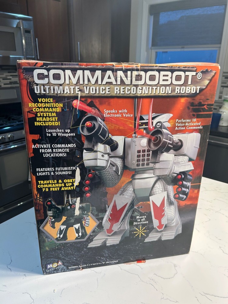 command bot voice command vintage robot toy