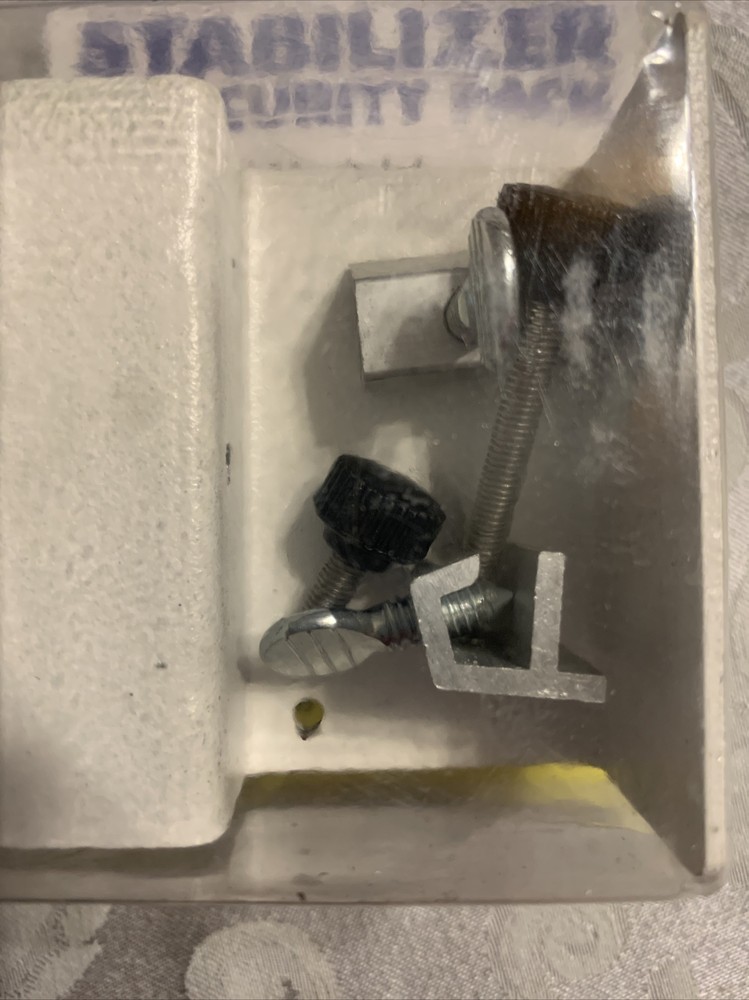 Window A/C Stabilizer, Safe Security Lock and Stability Pack, White, AC-702