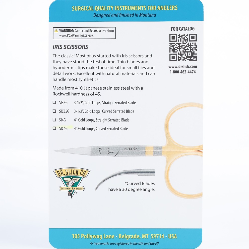 Dr. Slick Iris Scissors - 4 inch - Curved