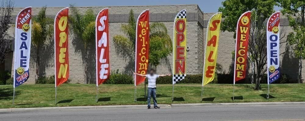 Pay Your Bills Here Feather Banner Swooper Flag - Replacement FLAG ONLY