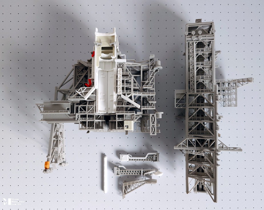 1/400 1/200 Space Shuttle on Launch PAD 3D Printing Model Builded Full Set