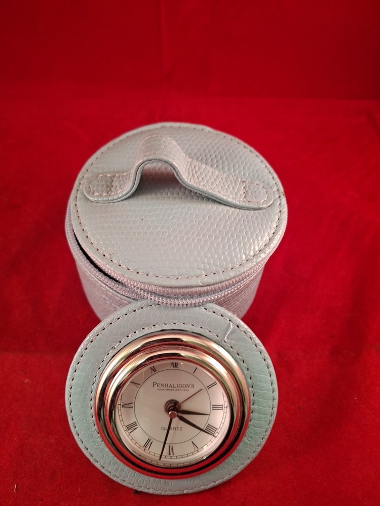 Penhaligon's travel clock in a case D
