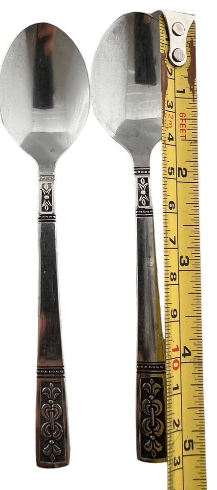 MCM Present Claudia Pattern Spoons Child Demitasse 5 1/2” Stainless Flatware 6