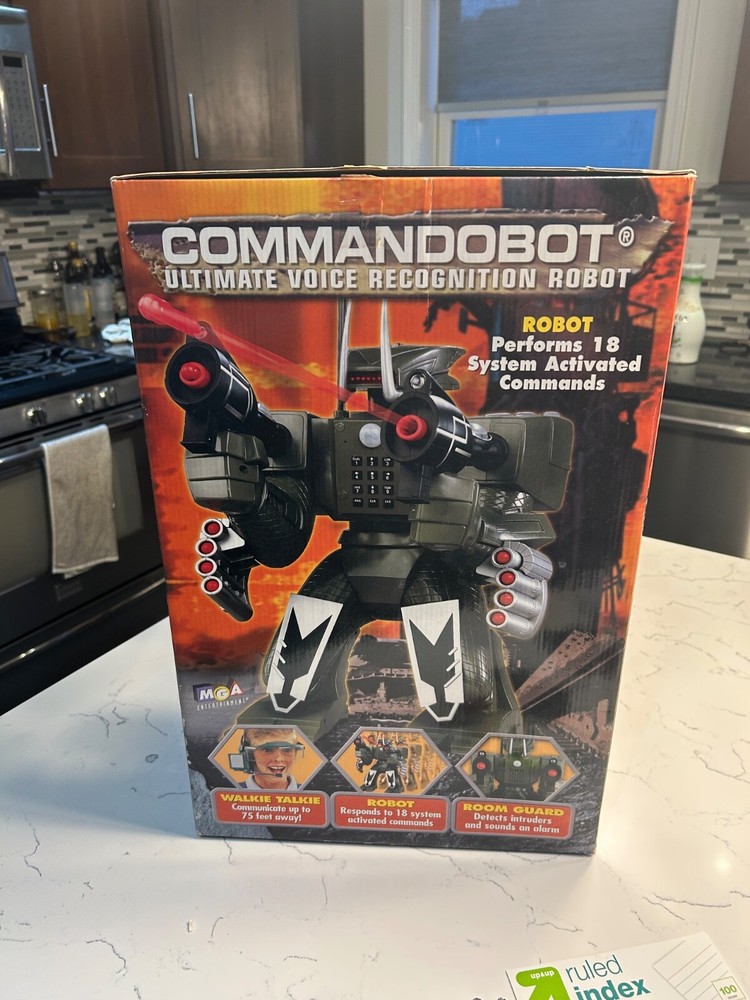 command bot voice command vintage robot toy