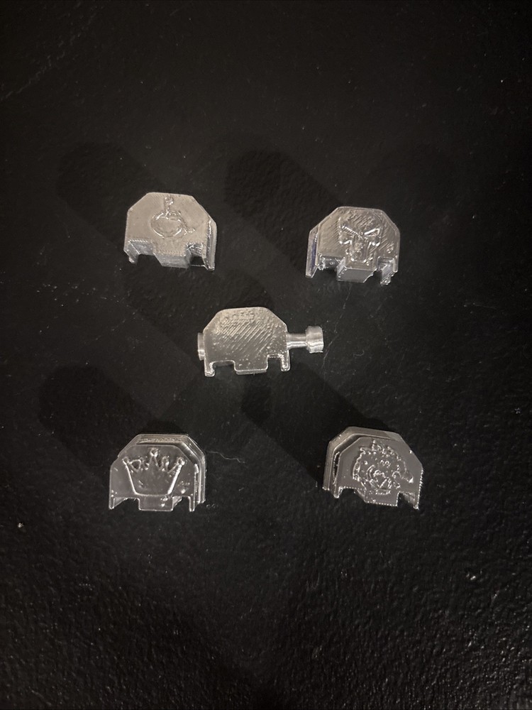 3d Printed fake replica Airsoft backplate Silver