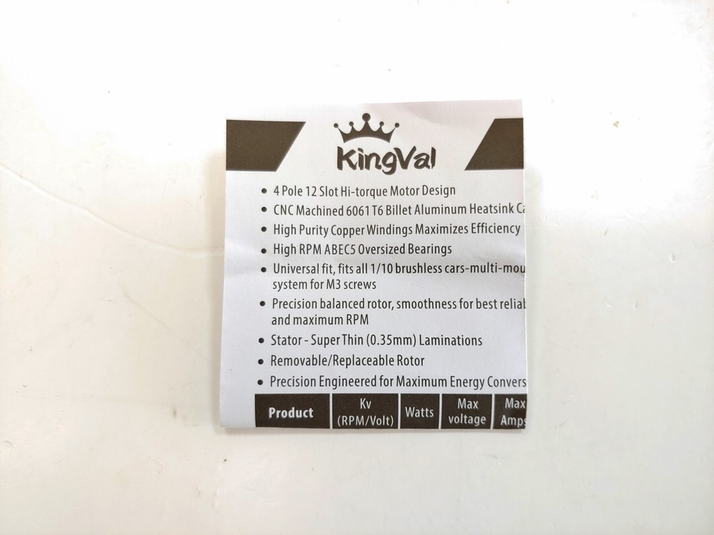 Kingval Waterproof Brushless Sensorless 3400kv New!
