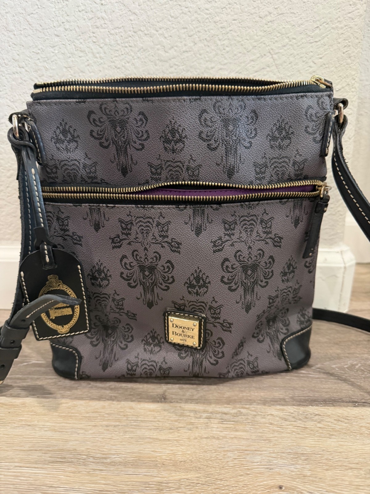Dooney & Bourke Disney Haunted Mansion Wallpaper Crossbody Bag
