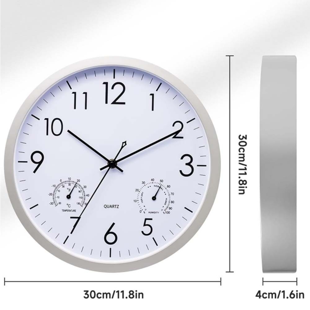 Hygrometer Home Decor Clock Integrated Thermometer Large Diameter Display