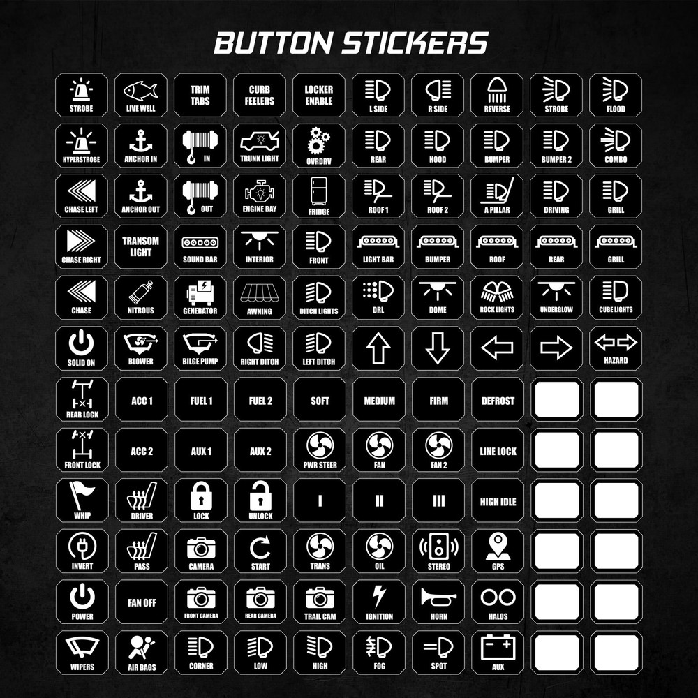 XKcommand Bluetooth Switch Panel for Lights 12V Accessory Offroad Switch Pack