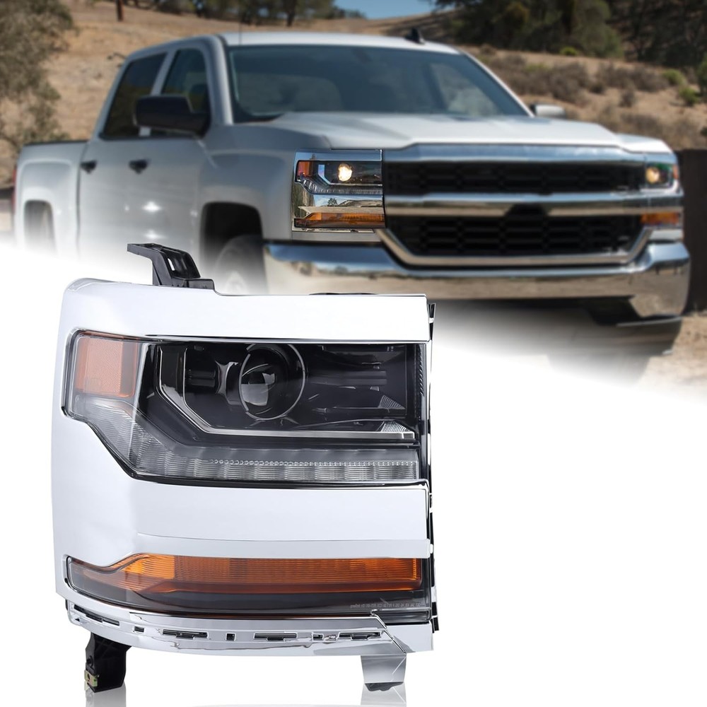 LED Projector Headlight Right for Chevy Silverado 2016