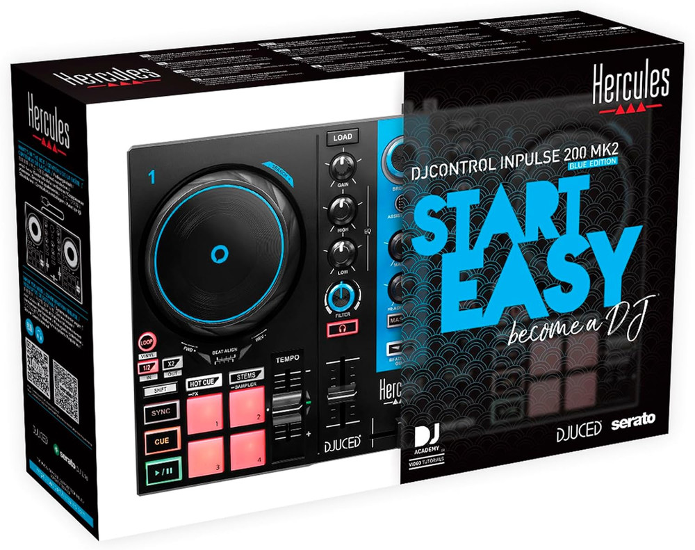 Djcontrol Inpulse 200 MK2 Arctic Blue Edition - Ideal DJ Controller for Learning