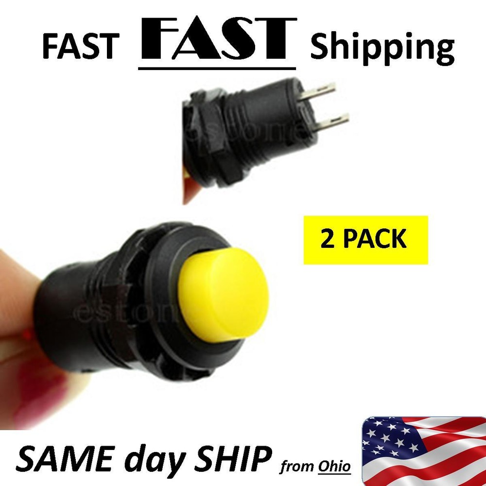 small yellow switch 12mm - AC / DC